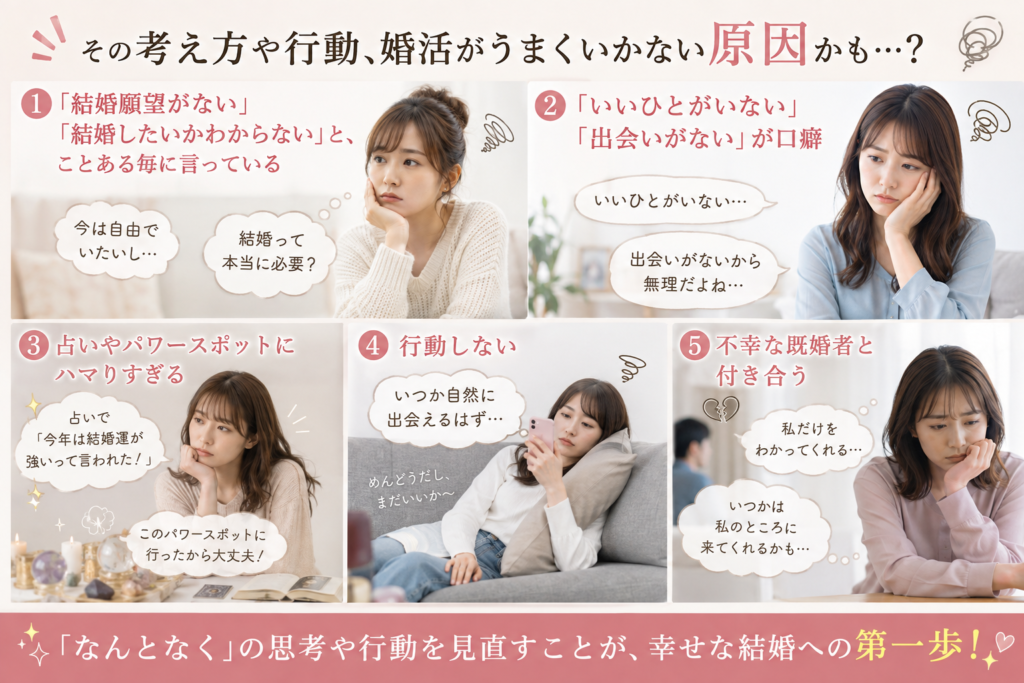結婚からどんどん遠ざかる悪習慣５選